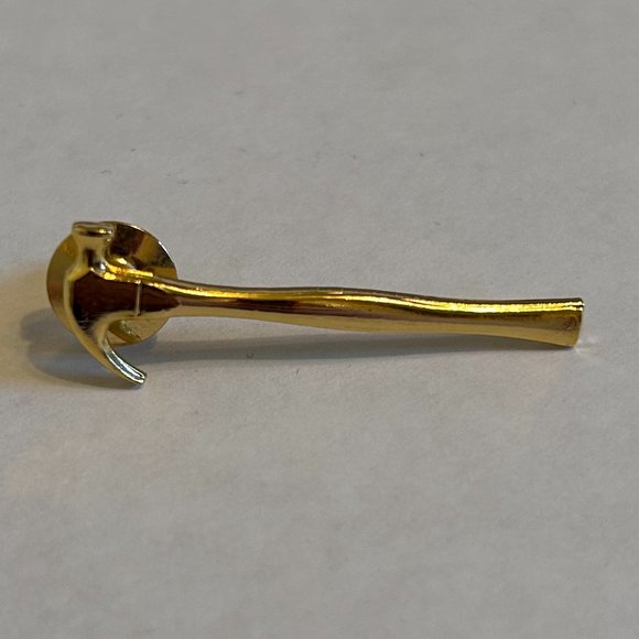 Gold Coloured Hammer Label or Tie Pin - Picture 1 of 5